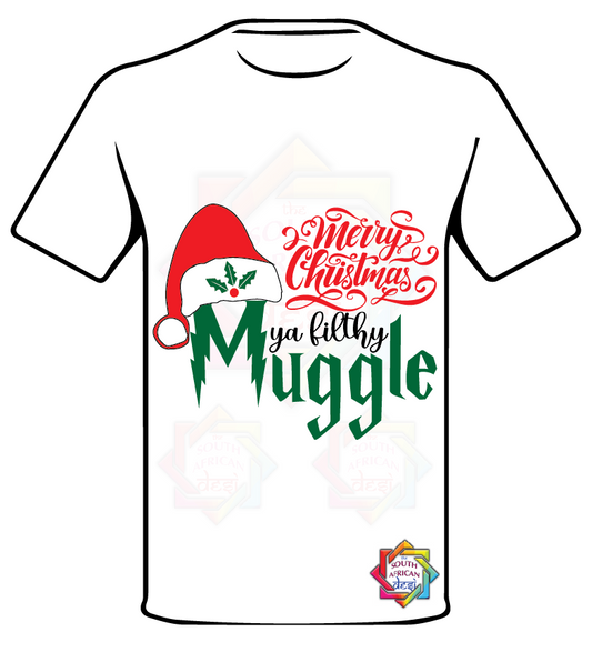 HARRY POTTER INSPIRED MERRY XMAS YA FILTHY MUGGLE CHRISTMAS T-SHIRT  FUNKY