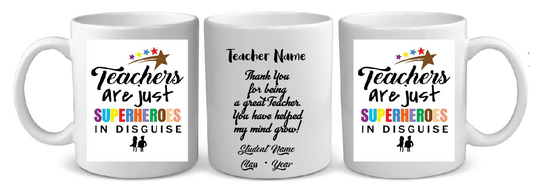 02 superhero TEACHER  MUG