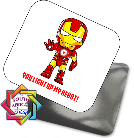 YOU LIGHT UP MY HEART | IRON MAN INSPIRED MAGNET - VALENTINE'S DAY